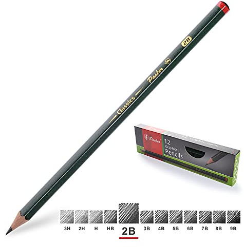 Pasler Professional Graphic Sketching Drawing Pencils 12 Count (2B)