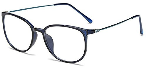 lasree Mode Brille Volle Felgen Kurzsichtig Myopie Alltag Verwendung Mens Womens Fashion Abstand Brille -4.50 Linsen Blau Rahmen Brillen