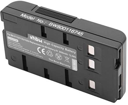 vhbw 1x Akku kompatibel mit JVC GR-AX150, GR-AX110, GR-AX17, GR-AX155, GR-AX10U, GR-AX1010U, GR-AX17U Videokamera Camcorder (2000 mAh, 6 V, NiMH)