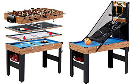 MD Sports 48 Inch 5-In-1 Combo Game Table, Multi