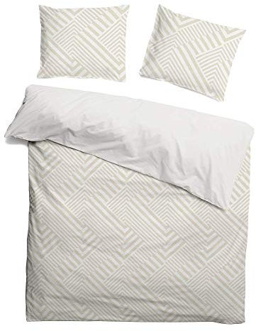 Kayori Ishigaki Bettwäsche Größe 200x200cm - 2x80x80 Farbe Natur Mako Satin