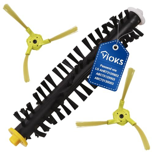 VIOKS Roboter Staubsauger Bürste - 3Stk Bürsten Set Ersatz für LG AHR73109802 ABC73129903 ABC73130003 für Staubsauger mit Bürstenwalze LG Hombot