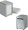 2 x Serviettenspender Retro, Metall, kleine Gastro Serviettenhalter für Eisdiele, Café, Bistro, HBT: 15x9,5x11, Silber