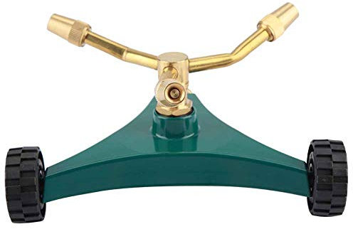 Changor Arroseur de Jardin Rotatif Automatique, 3 Embouts pelouse arroseurs Dégagement de Chaleur en Cuivre