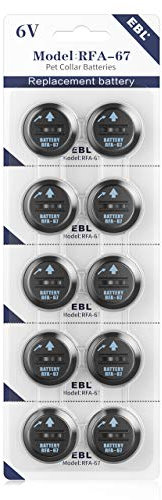 EBL 10PCS Piles RFA-67 (6V)- Compatible avec Collier de Dressage, Anti-Aboiement, Anti-Fugue pour Chien, Animal Compagnie (PIF-300, PIF-275-19, PUL-275, PIG00-13661, PBC-102, PBC-300,PUSB-300, etc.)