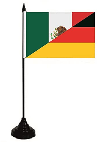 U24 Tischflagge Mexiko-Deutschland Fahne Flagge Tischfahne 10 x 15 cm