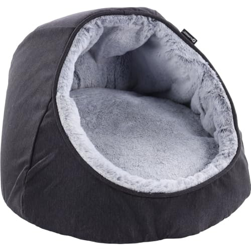 Flamingo Pet Products - Kissen Igloo Dorsa, schwarz, ø 40 x 36 cm, für Katzen