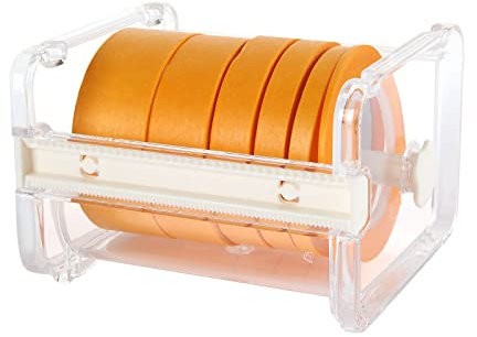 ASelected 6 Pack Masking Tape for Painting DIY Painters Tape with Dispenser for Model Spray Paint Art Artists - Thin 2mm 6mm 9mm 12mm 18mm 24mm (Each roll 18 Meter Long)
