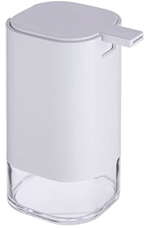 Premier Housewares White Acrylic Lotion Dispenser/Durable Acrylic/Suitable For Everyday Use/Manual Soap Dispenser/Cool White Hand Soap Dispenser/Dimensions are W10 x D8 x H16cm