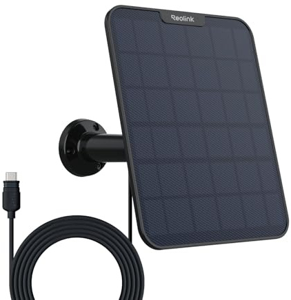 Reolink Panneau solaire 6 W noir pour toutes les caméras sans fil à batterie extérieure