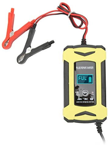 Chargeur de Batterie 12V Chargeur de Réparation D'impulsions avec Ventilateur de Refroidissement à économie D'énergie pour la Maintenance de la Batterie 4AH-100AH ​​VRLA