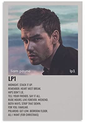 JEYUAN Bild Auf Leinwand Liam Payne Poster Wohnzimmer Schlafzimmer Malerei Kunstwerk 60x90cm Kein Rahmen