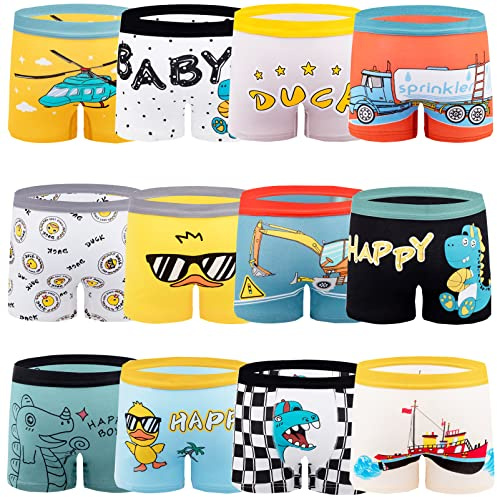 Cogindss Xmrlvn Boxershorts für Jungen, 12er Pack Jungen Unterhosen | Baumwolle-Spandex, 3-13 Jahre, wiederverwendbar