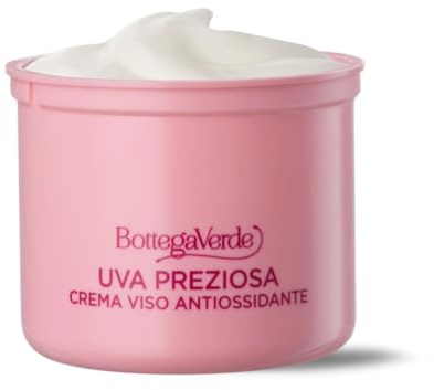 Bottega Verde - Uva Preziosa Ricarica Crema Viso, 50ml, Antiossidante e Idratante, con Estratto Iperfermentato di Uva Rossa, per Pelli Normali