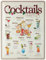 Dodino 30x40cm blechschilder COCTAIL MENU REZEPT, Dekoratives Wohnaccessoire, Deko Metallschild Schild für alle Bar Theke oder Pub Besitzer