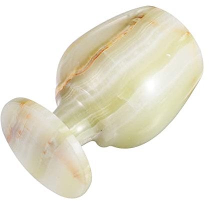 PRETYZOOM Marble Wine Glass Ornament Set Large Ribbed Glasses Marble Art Modern Decorative Home Decor