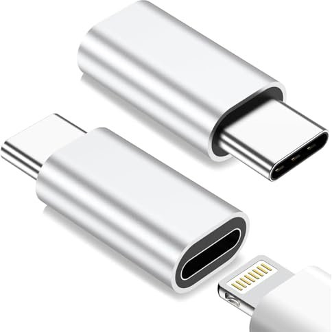 soodyoow for Lightning to USB C Adapter 2 Pack, Lightning Female to USB C Male Adapter for iPhone 15/15 Pro/15 Pro Max/15 Plus, iPad Pro/Air, Support Data Transfer and Charging, Not for Audio/OTG