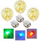 3 Stück wasserdichte blinkende LED-Leuchten für Luftballons + 3 Luftballons mit goldenen Konfetti, Dekoration für Geburtstagsfeiern, Hochzeiten, Jubiläen, Abschlussfeiern, Babypartys