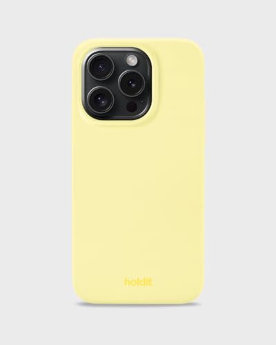 holdit Silikonhülle iPhone 14 Pro - 0,8mm Ultra dünn Handyhülle Silikon - Trendy Slim Silicone case mit Voller Schutz (erhöhte Kante für Kameraschutz) - Lemonade