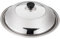 BOKIOESDE Visualized Stainless Steel Frying Pans Lid For Easy Cleaning Stainless Steel Visualized Pot Cover Wok Lid Easy To Clean, 32-33.5cm