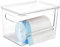 JYPS Trash Bag Dispenser Holder with Lid, Extra Large Multifunctional Stackable Garbage Bag Holder, Trash Bag Organiser for Under Sink, Plastic Bag Storage, Laundry, Kitchen Storage and Organization
