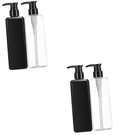 Baluue 4 Stück leere Flasche Leerflaschen Shampooflaschen Conditioner-Flaschen Duschgel-Dispenser Shampoo- und Spülungsspender Shampoo-Halter Pumpflaschen für die Dusche das Haustier