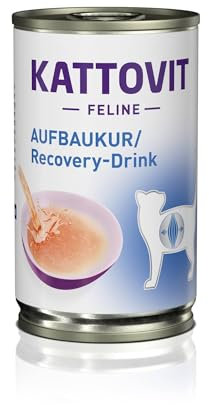 Kattovit - Recovery Katzen Drink | Diätdrink für Untergewicht und Mangelerscheinungen | Futtermittel für Ausgewachsene Katzen | 12 x 135 ml