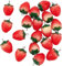 UNICRAFTALE 20 Stück 3D Erdbeer Charm Harz Erdbeer Charm Rot Hängender Anhänger Ornament Süßer Frucht Charm Großpackung Baumelnder Charm Für Armband Halskette Ohrringe Herstellung Basteln Dekoration