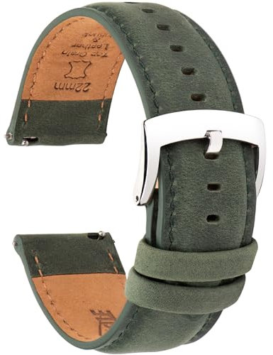 CORROPELLE Leder Uhrenarmbänder Schnellverschluss 18mm 19mm 20mm 21mm 22mm, Vintage Eleganten Hochwertige Ersatz Leder Armband für Damen und Herren, Uhr und Smartwatch