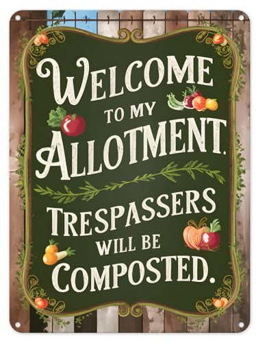 Shopagift Welcome to my Allotment Funny Metal Poster Wall Sign Man Cave Shed Bar Bedroom Home Kitchen - A5