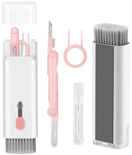 7 en 1 Kit de Nettoyage Clavier, Kit Nettoyage pour Ecouteurs, Keyboard Cleaner avec Brosse, Kit de Nettoyage Électronique, Kit Nettoyage Multifonctionnelle pour Tablette,Téléphones,Écouteur Bluetooth
