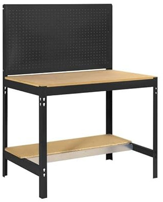 PRORGEAL Werkbank Buffalo mit Werkzeugwand | HxBxT 84x90x61cm | Traglast 400kg | Anthrazit | Werktisch Arbeitstisch Werktisch