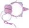 Uonlytech 1Pezzi Cuffie per Unicorno con Microfono Design e Morbido per Musica e Giochi Cuffie Cablate per Scuola e Rosa
