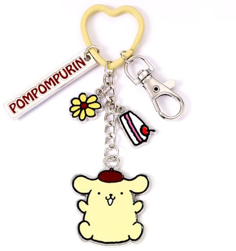 The Carat Shop Hello Kitty Pompompurin Keyring with Charms