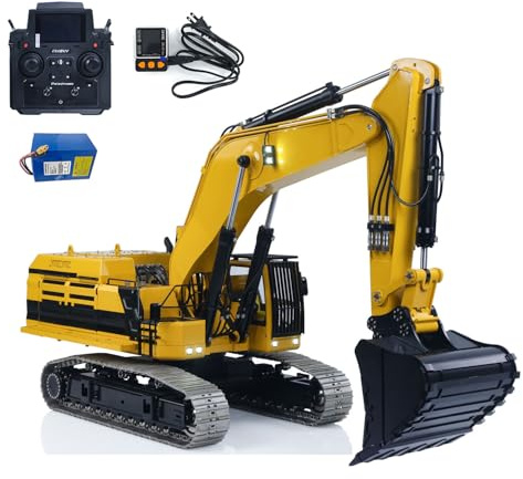TOUCAN RC HOBBY 55 kg ! 1/12 Métal Télécommande Hydraulique Pelle Sur Chenilles 395F RC Digger 2830 Moteur Brushless Double Pompe Système Flysky Radio