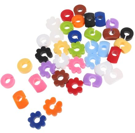 TOMETURE Wine Glass Charms Silicone Flute Drink Markers Reusable and Easy to Clean Colorful Design 36pcs for Cocktail Mugs, for Weddings and Social Gatherings