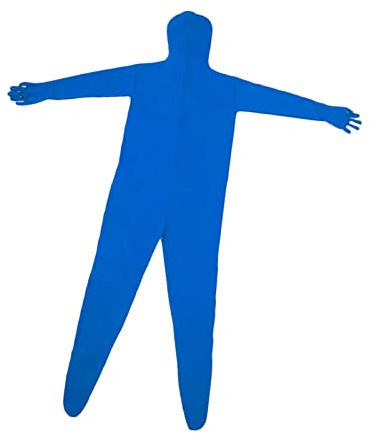 MotiveTech Traje de Pantalla Verde con Efecto de Desaparición en La Parte Inferior, Poliéster Elástico Y Transpirable, Unisex Adecuada para Actuaciones, Azul 180cm