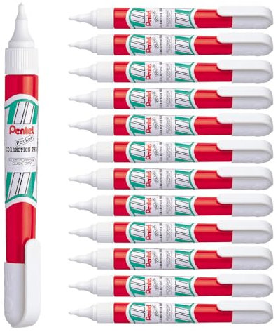 Pentel ZLC21-WF 12 Stück Korrekturflüssigkeit weiß 7 ml