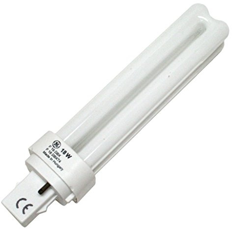 (25 Pack) GE 97577 F18DBX/827/ECO 18-Watt 2700K 2-Pin Double Tube G24D-2 Base Compact Fluorescent Lamp