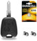 Boitier pour Télécommande Plip Coque de Clé Peugeot 206 + Switch + Pile CR2016 DURACELL - Kit iRace Keys®