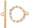 BENECREAT 10 Sets 18K Gold Plated Knebelverschlusse fur Halskette Armband Schmuckherstellung - Twisted Round, ca. 18x15mm