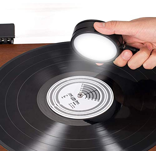 Nobsound D60 50/60Hz Stroboscopic Speed Strobe Light & Tachometer Disc for Turntable LP Record Player (Power Supply Version,Black)
