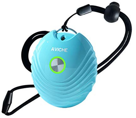 Aviche Personal Air Purifier | Rechargeable and Portable Necklace Negative Ion Generator | Purifies Air Eliminating Germs, Dust, Viruses, Bacteria, Allergens, Mold, Odors, and More | Blue Shell design