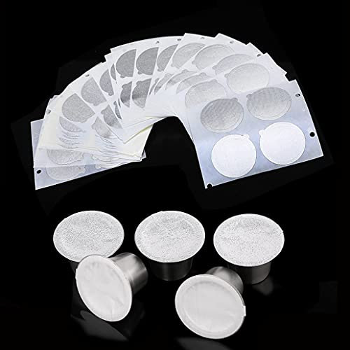 iSuperb 100 Stück Selbstklebende Kaffee-Aufkleber Aluminiumfolie Deckel Aufkleber Kaffeefoliendeckel für die Nachfüllung der Kaffeekapse Kompatibel Teil der Serie Kaffee Caspules 37 mm Weiß