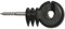 Agrarzone 25x Ringisolator mit Gewinde schwarz - für Litze, Seil, Draht & Band bis 12 mm - robuste Weidezaun Isolatoren