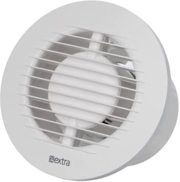 Europplast 100mm Bathroom Fan with Humidity Sensor and Timer - Round Front 4 Inch Extractor Fan - White