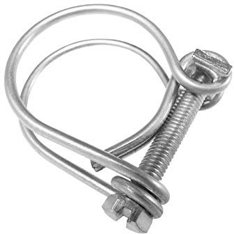 2 x 40 to 45 mm Double Wire Hose Clip for Garden, Pond, Car, Water Suction, Koi Fish Pond Hose Clamp