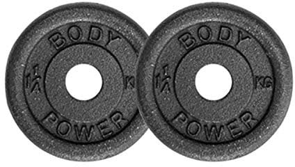BODYPOWER 1.25Kg Cast Iron Standard Weight Plates (x2)