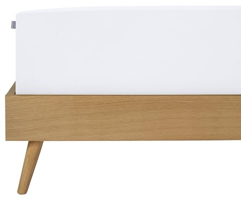 Schiesser Premium Spannbettlaken Flexi | 95|5 Wohlfühlformel | aus nachhaltiger Produktion | für Matratzen 90x190cm bis 100x220cm | Matratzenhöhe bis 25cm | Weiß