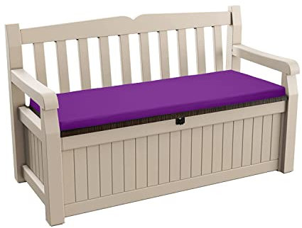 Gardenista Iceni & Eden Gartenbank-Auflage für den Garten, Aufbewahrungsbänke für Terrassenmöbel, wasserabweisendes Material, bequem (Bank Nicht im Lieferumfang enthalten) (leuchtendes Violett)
